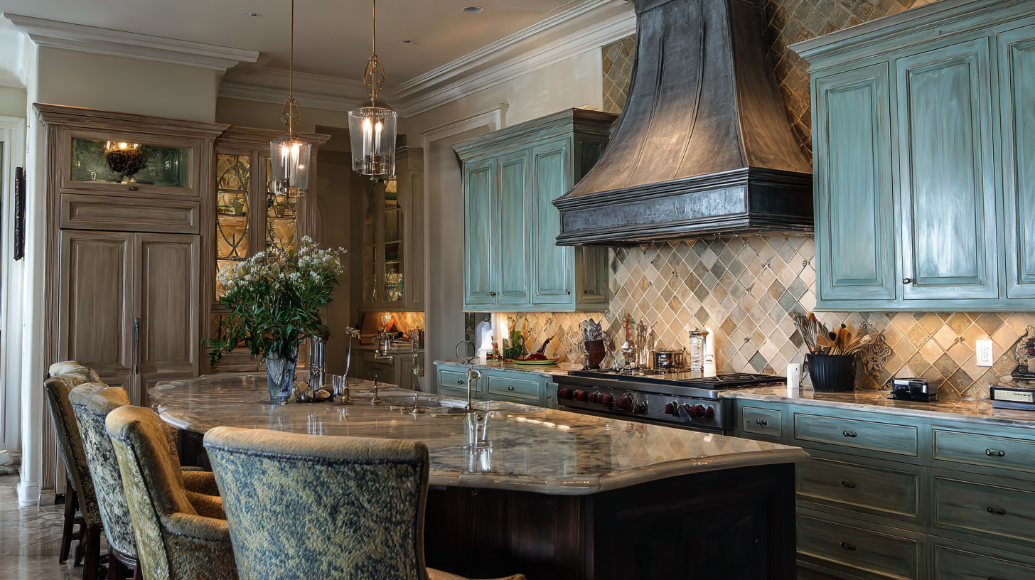 Architectural range hood by The Gourmet Forge